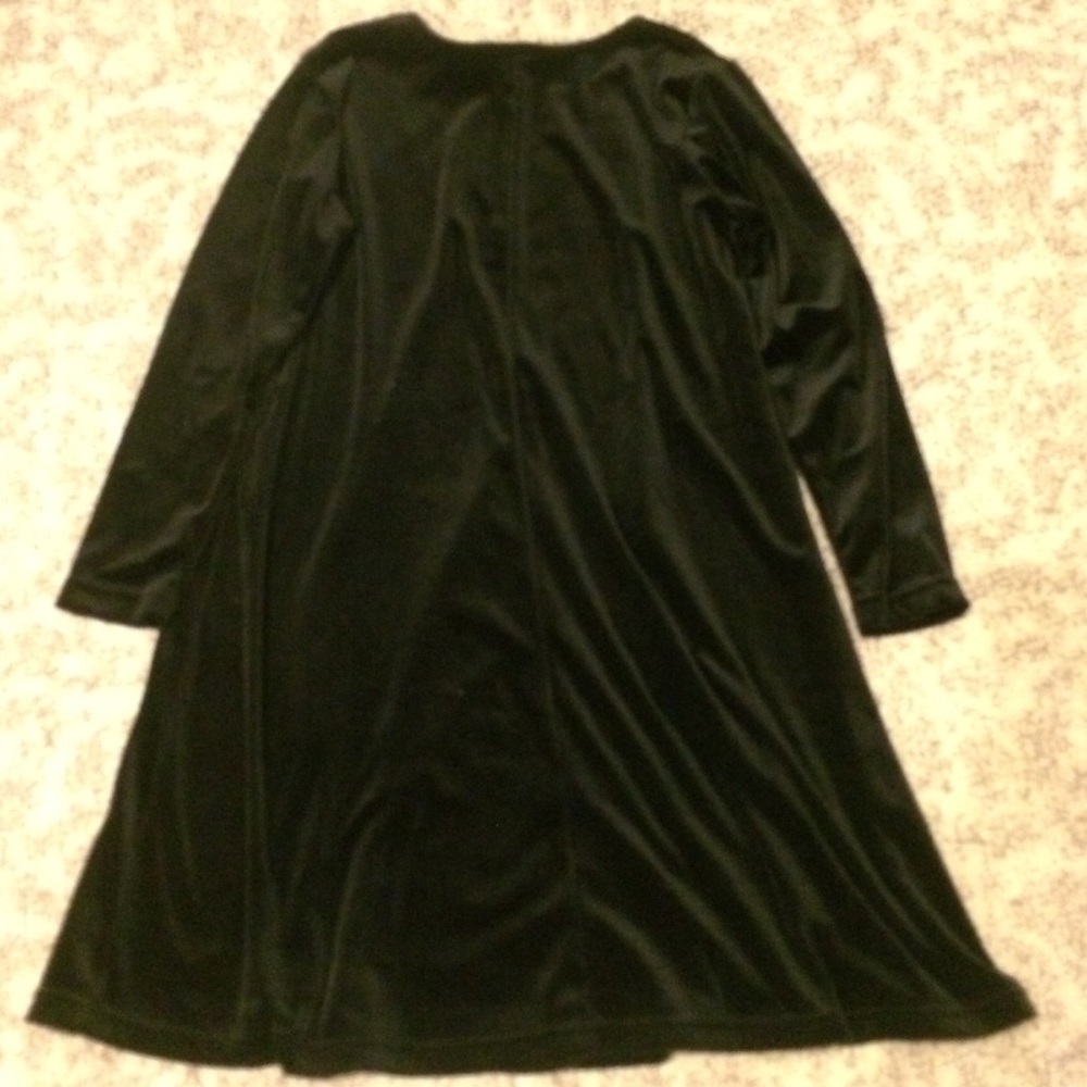 🤰💗Maternity Classy Black Velvet Long Sleeve Dress - Picture 9 of 12